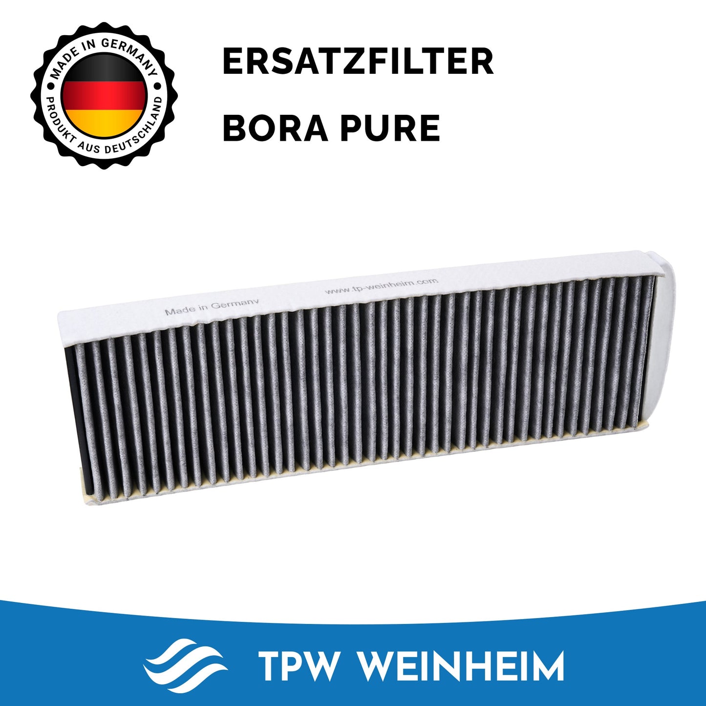 Aktivkohlefilter passend für BORA Pure OHNE Anti-Fisch-Geruchbeschichtung – kompatibel mit BORA Pure, BORA X Pure, BORA S Pure | 434x131x48 mm - Hauptbild