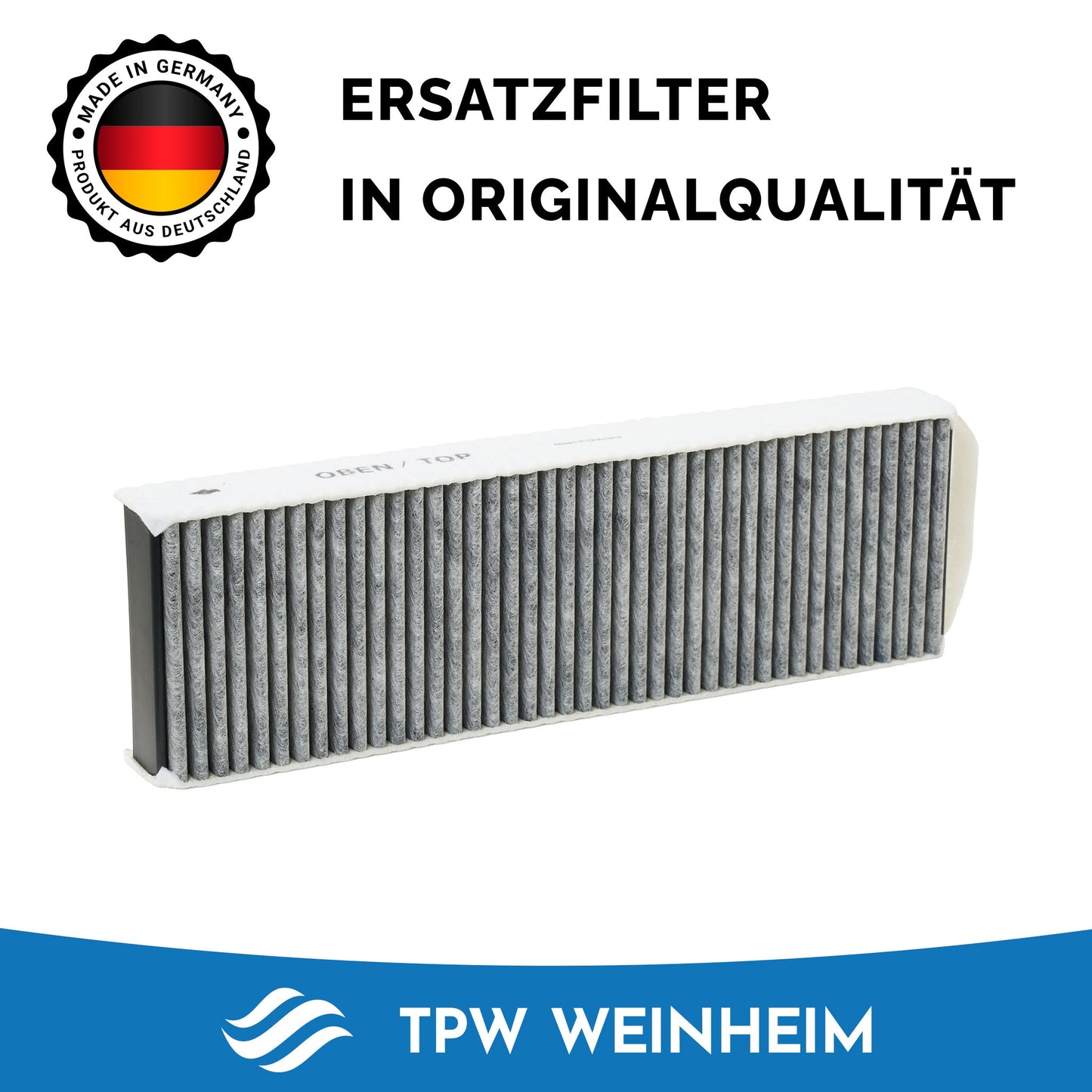 Aktivkohlefilter passend für BORA Pure mit Anti-Fisch-Geruchbeschichtung – kompatibel mit BORA Pure, BORA X Pure, BORA S Pure | 434x131x48 mm - Hauptbild