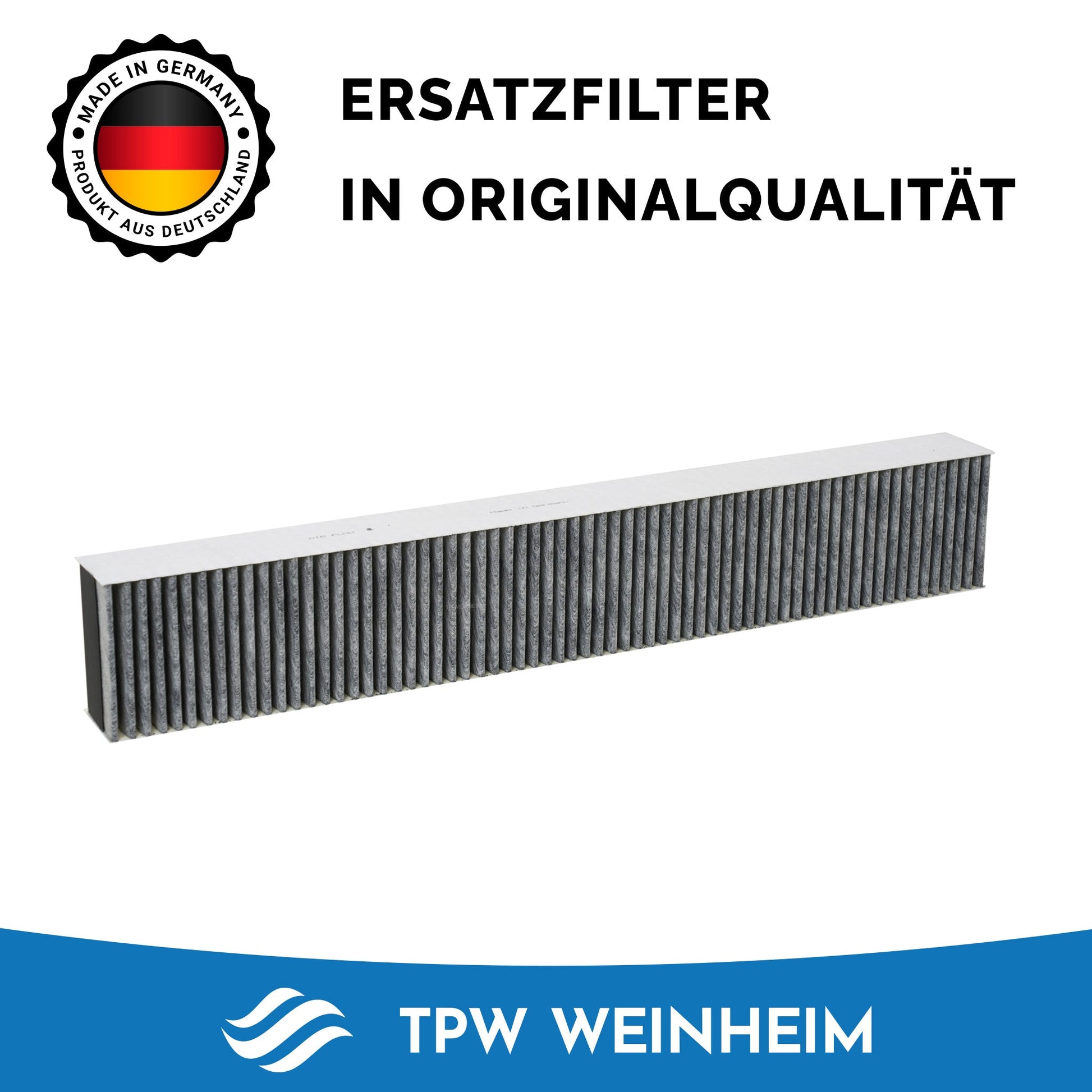 Ersatzfilter passend für BOSCH – kompatibel mit HEZ381700, CA282110, 17000822 | 600x95x55 mm - Hauptbild